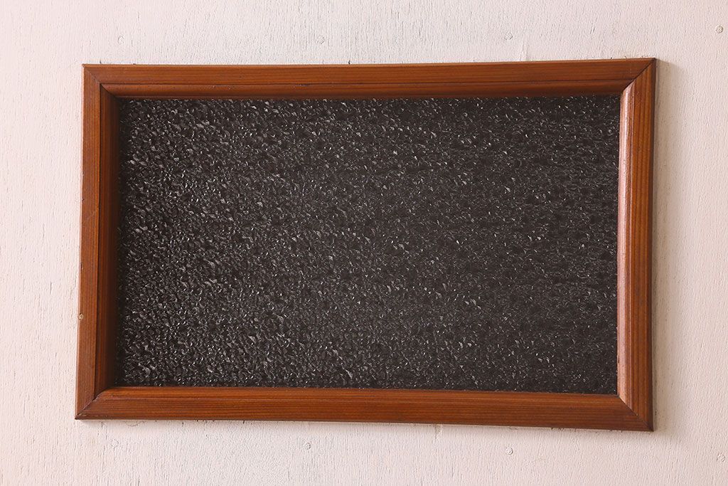 【O様ご成約分】ペイント家具　昭和期　ダイヤガラス入り　シャビーな雰囲気漂う木製ドア(扉)