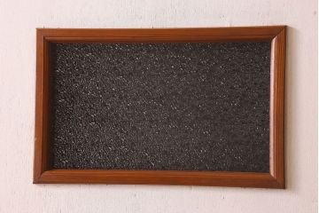 【O様ご成約分】ペイント家具　昭和期　ダイヤガラス入り　シャビーな雰囲気漂う木製ドア(扉)