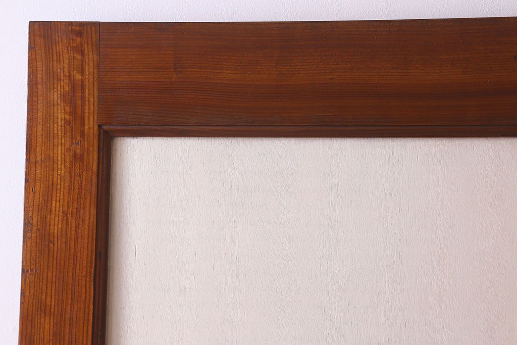 【O様ご成約分】ペイント家具　昭和期　ダイヤガラス入り　シャビーな雰囲気漂う木製ドア(扉)