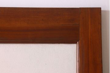 【O様ご成約分】ペイント家具　昭和期　ダイヤガラス入り　シャビーな雰囲気漂う木製ドア(扉)