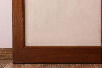 【O様ご成約分】ペイント家具　昭和期　ダイヤガラス入り　シャビーな雰囲気漂う木製ドア(扉)