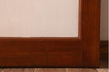 【O様ご成約分】ペイント家具　昭和期　ダイヤガラス入り　シャビーな雰囲気漂う木製ドア(扉)