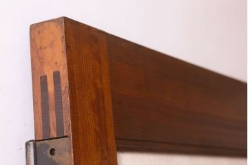 【O様ご成約分】ペイント家具　昭和期　ダイヤガラス入り　シャビーな雰囲気漂う木製ドア(扉)