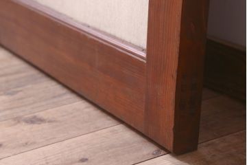 【O様ご成約分】ペイント家具　昭和期　ダイヤガラス入り　シャビーな雰囲気漂う木製ドア(扉)