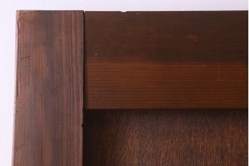 【O様ご成約分】ペイント家具　昭和期　ダイヤガラス入り　シャビーな雰囲気漂う木製ドア(扉)