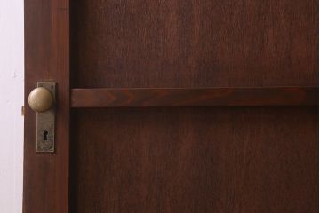 【O様ご成約分】ペイント家具　昭和期　ダイヤガラス入り　シャビーな雰囲気漂う木製ドア(扉)