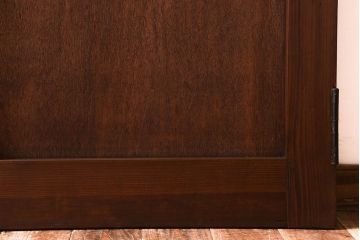 【O様ご成約分】ペイント家具　昭和期　ダイヤガラス入り　シャビーな雰囲気漂う木製ドア(扉)