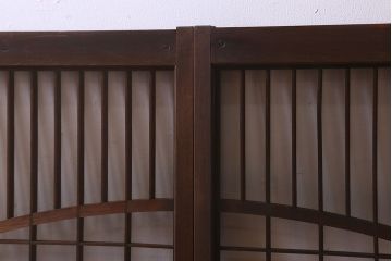 和製アンティーク　クリアガラス　組子のデザインが目を引く　大正昭和期の書院戸(明り取り、明かり取り、組子)4枚セット