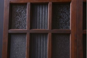 結霜ガラス・銀モールガラス使用!　大正ロマン香る明り取り(明かり取り、窓)2枚セット