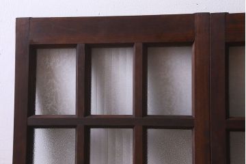 結霜ガラス・銀モールガラス使用!　大正ロマン香る明り取り(明かり取り、窓)2枚セット