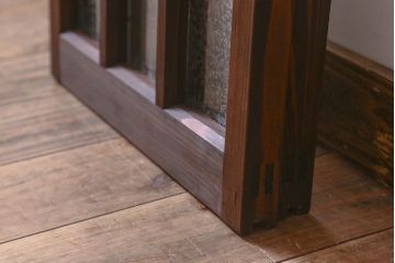 結霜ガラス・銀モールガラス使用!　大正ロマン香る明り取り(明かり取り、窓)2枚セット