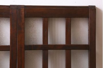 結霜ガラス・銀モールガラス使用!　大正ロマン香る明り取り(明かり取り、窓)2枚セット