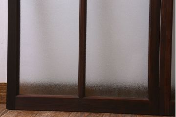 大正〜昭和期　結霜ガラス・色ガラス入り!モダンな雰囲気が魅力的なガラス戸(引き戸、窓)