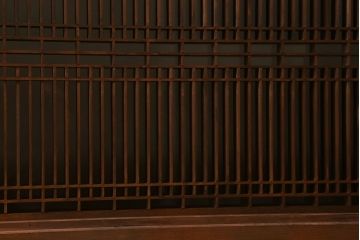 大正〜昭和期　すりガラス入り　細かな組子が印象的な欄間(明かり取り、明り取り、組子)