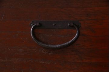 アンティーク家具　和製アンティーク　観音開き戸　鉄脚付き!タンスローチェスト(衣装箪笥、引き出し、テレビ台)