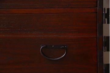 アンティーク家具　和製アンティーク　観音開き戸　鉄脚付き!タンスローチェスト(衣装箪笥、引き出し、テレビ台)