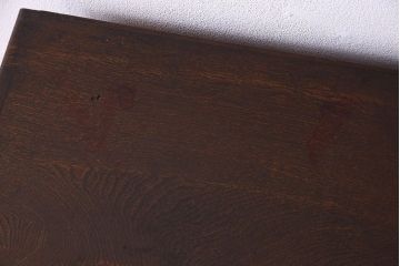 レトロ家具　昭和レトロ　美しいダイヤガラス入り!薄型収納棚(戸棚、食器棚)