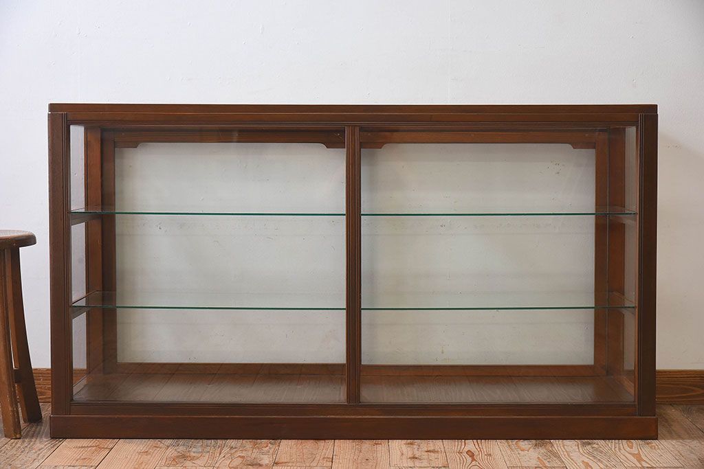 レトロ家具　和製アンティーク　レトロな雰囲気が魅力的な商店のガラスケース(ショーケース、飾り棚、陳列棚)