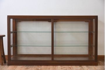 レトロ家具　和製アンティーク　レトロな雰囲気が魅力的な商店のガラスケース(ショーケース、飾り棚、陳列棚)