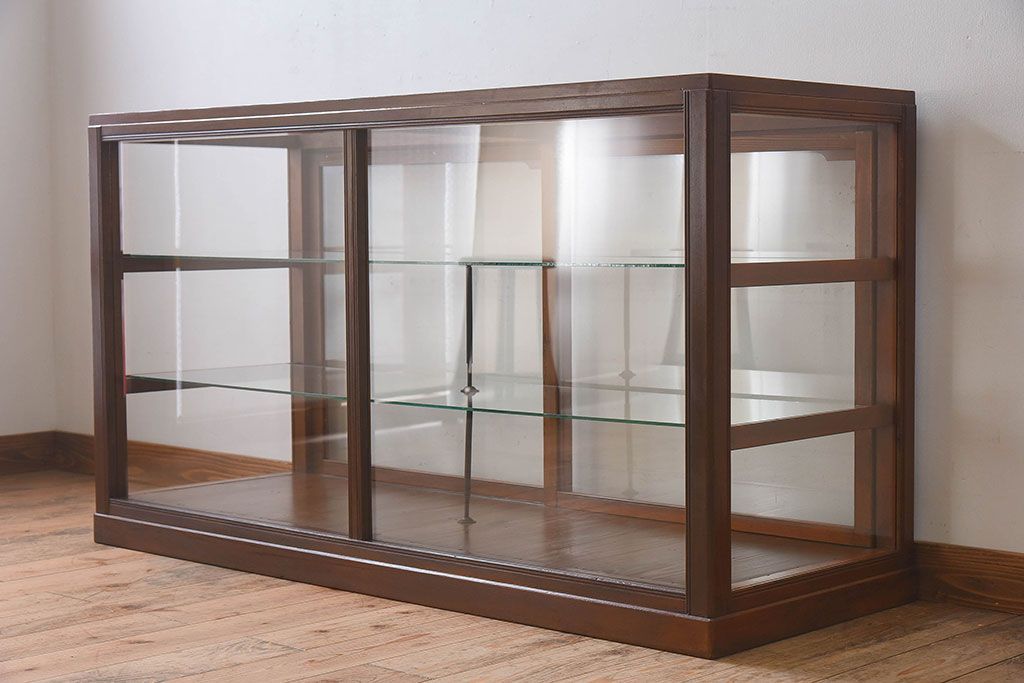 レトロ家具　和製アンティーク　レトロな雰囲気が魅力的な商店のガラスケース(ショーケース、飾り棚、陳列棚)