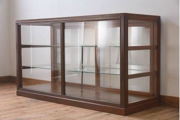 レトロ家具　和製アンティーク　レトロな雰囲気が魅力的な商店のガラスケース(ショーケース、飾り棚、陳列棚)