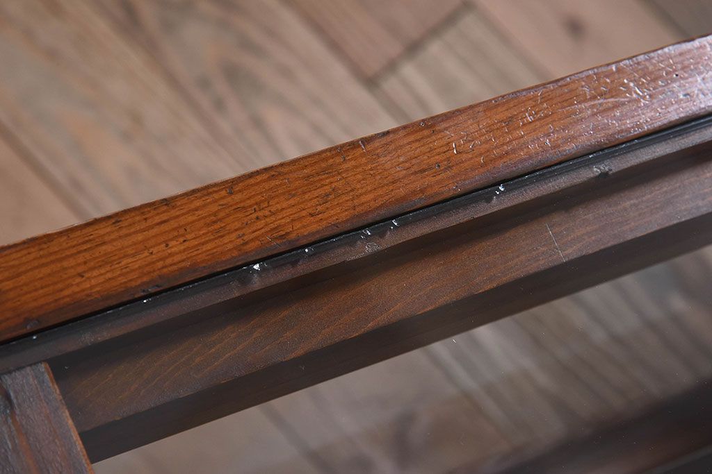 レトロ家具　和製アンティーク　レトロな雰囲気が魅力的な商店のガラスケース(ショーケース、飾り棚、陳列棚)