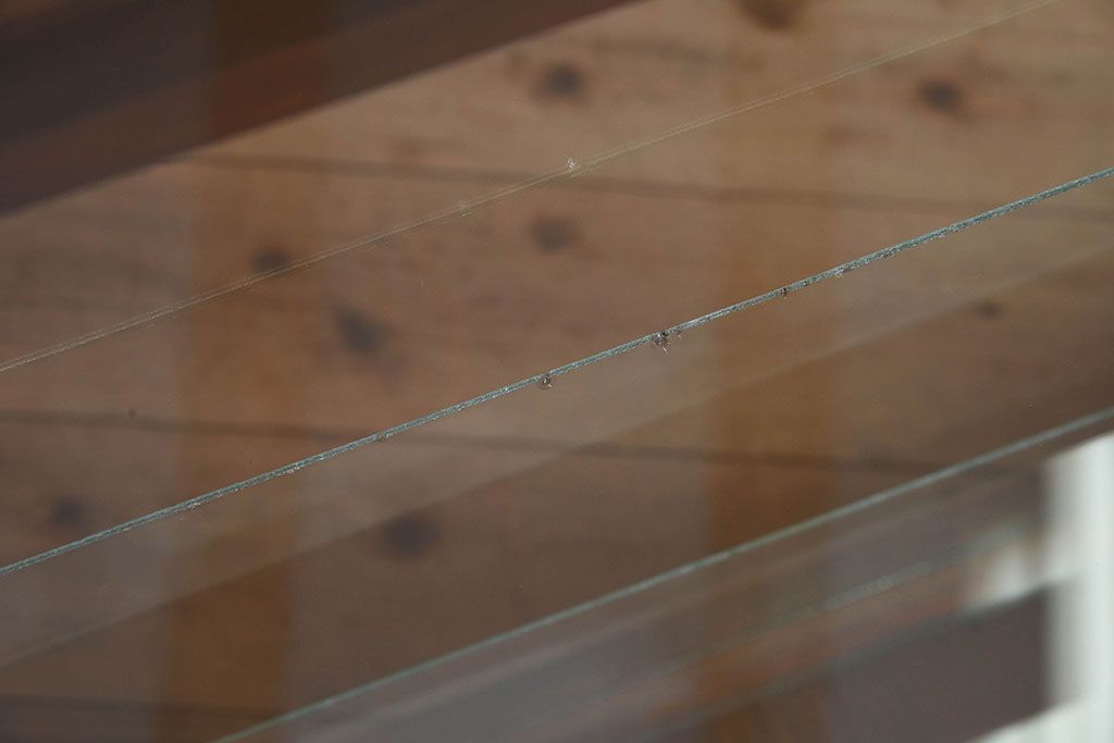 レトロ家具　和製アンティーク　レトロな雰囲気が魅力的な商店のガラスケース(ショーケース、飾り棚、陳列棚)