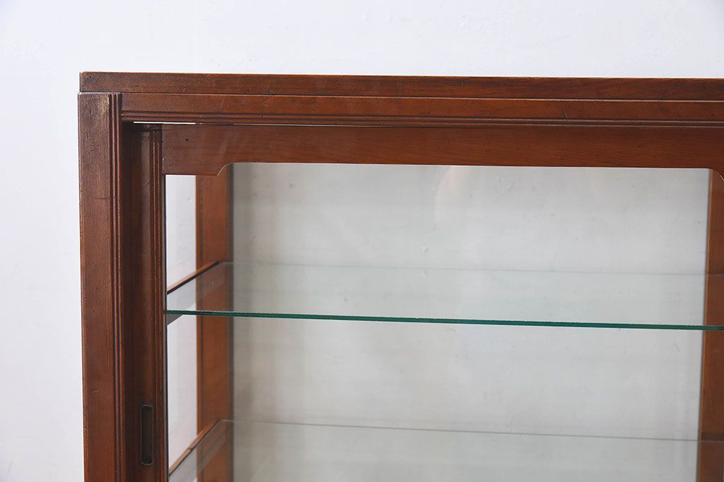 レトロ家具　和製アンティーク　レトロな雰囲気が魅力的な商店のガラスケース(ショーケース、飾り棚、陳列棚)