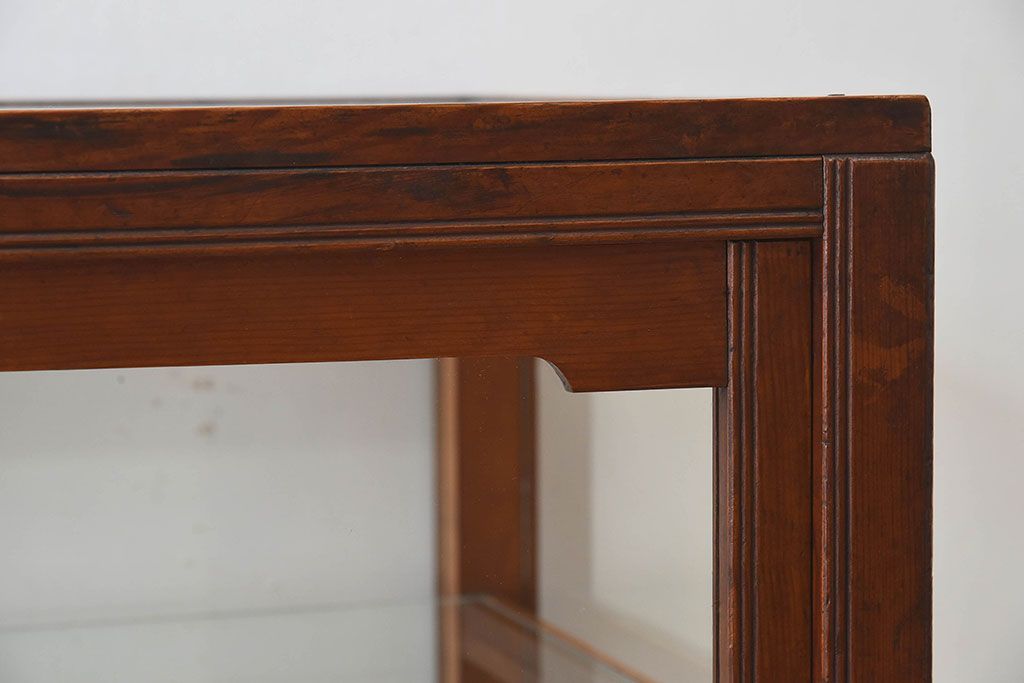 レトロ家具　和製アンティーク　レトロな雰囲気が魅力的な商店のガラスケース(ショーケース、飾り棚、陳列棚)