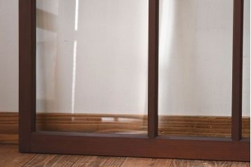 和製アンティーク　小振りなサイズが可愛らしい　レトロなガラス戸(窓)4枚セット