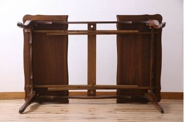 ヴィンテージ家具　フランスビンテージ　オーク材　上品なエクステンションテーブル(ダイニングテーブル、リビングテーブル)