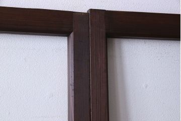 和製アンティーク　和モダンなガラス戸(引き戸、格子戸)4枚セット