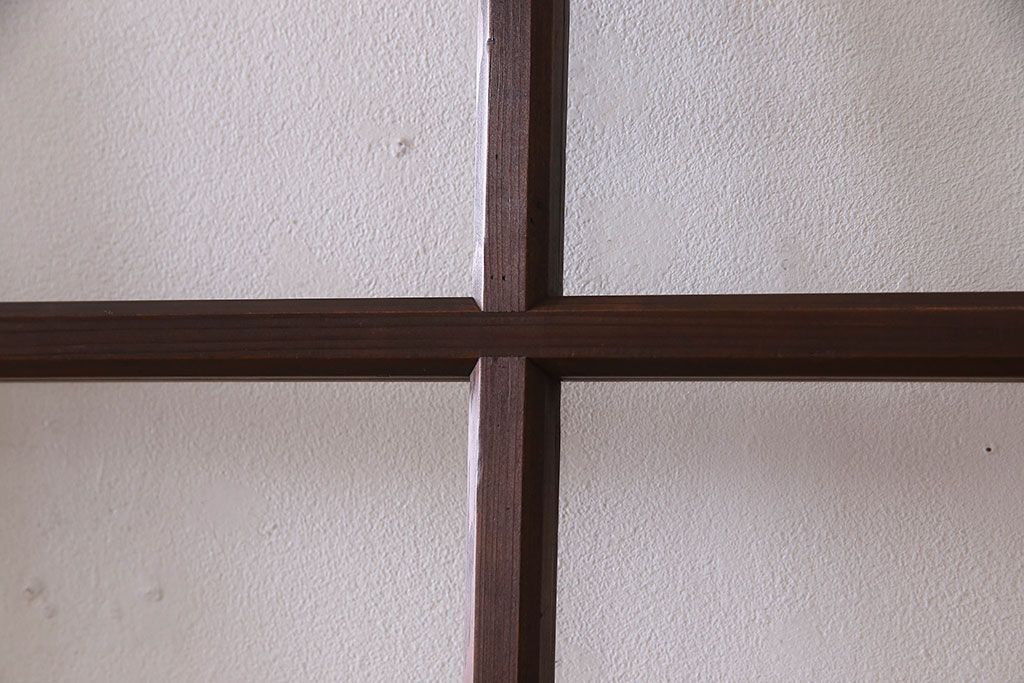 和製アンティーク　和モダンなガラス戸(引き戸、格子戸)4枚セット