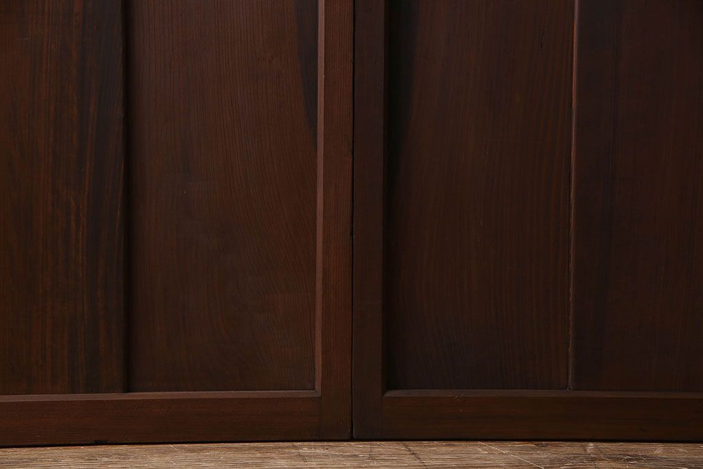 和製アンティーク　和モダンなガラス戸(引き戸、格子戸)4枚セット