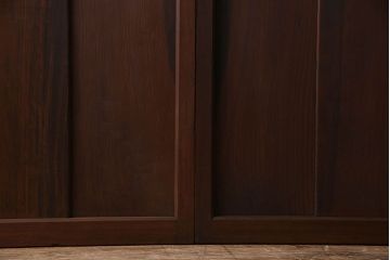 和製アンティーク　和モダンなガラス戸(引き戸、格子戸)4枚セット