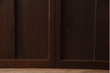 和製アンティーク　和モダンなガラス戸(引き戸、格子戸)4枚セット