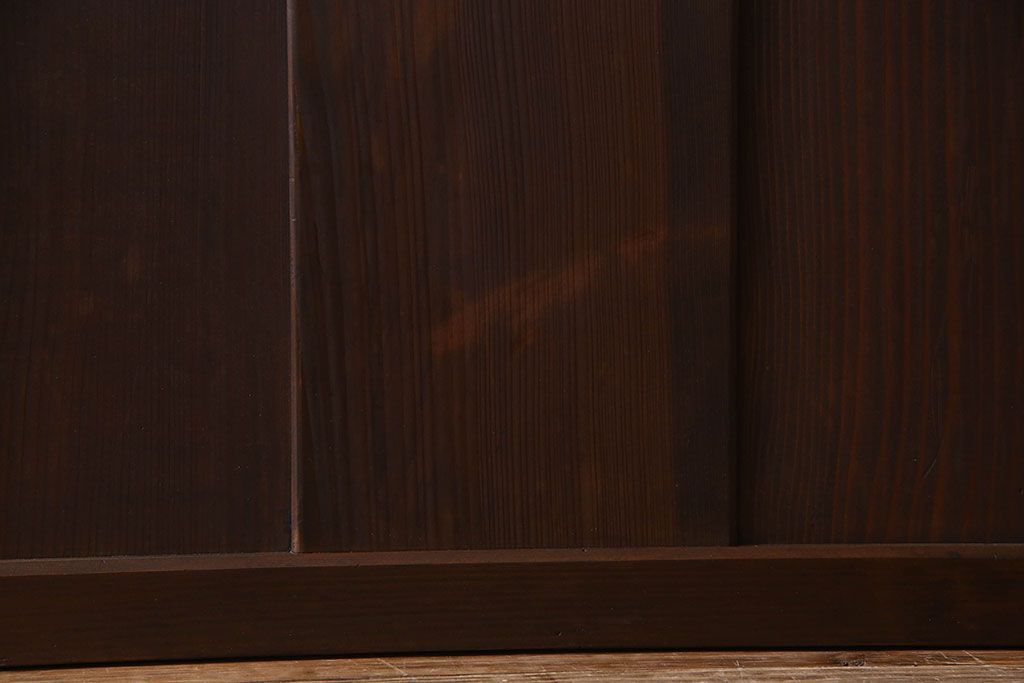 和製アンティーク　和モダンなガラス戸(引き戸、格子戸)4枚セット