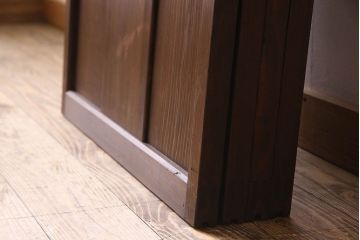 和製アンティーク　和モダンなガラス戸(引き戸、格子戸)4枚セット