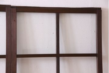 和製アンティーク　和モダンなガラス戸(引き戸、格子戸)4枚セット