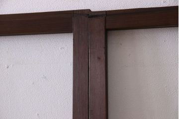 和製アンティーク　和モダンなガラス戸(引き戸、格子戸)4枚セット