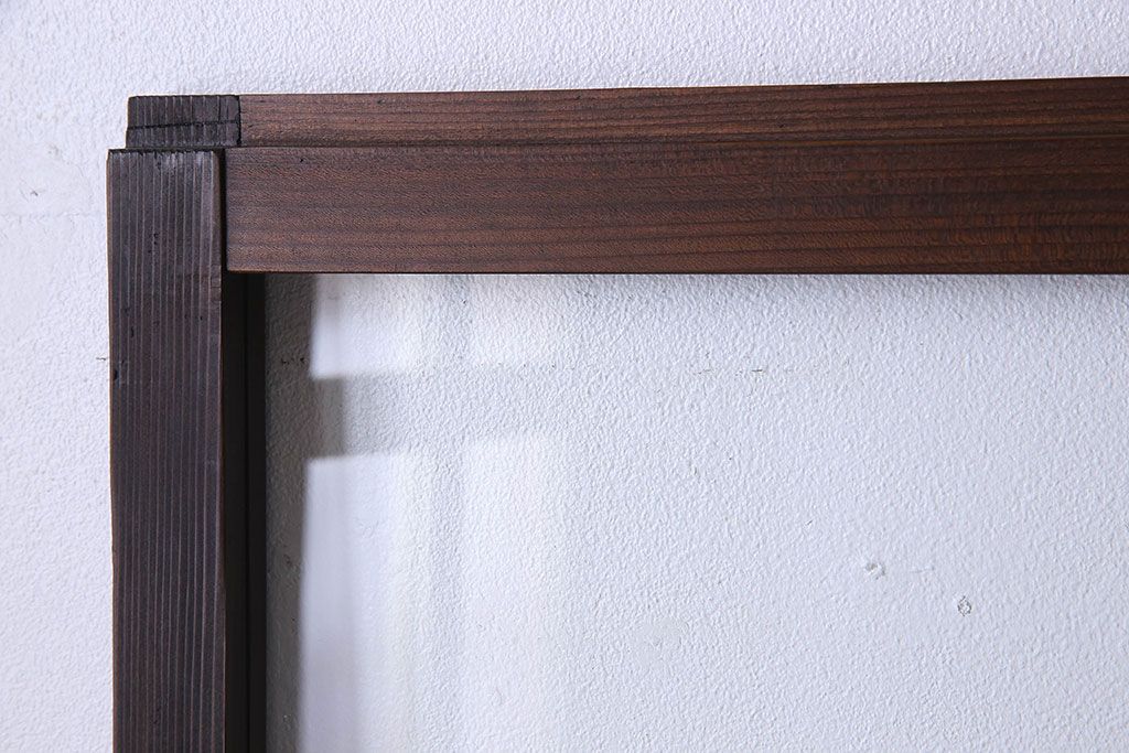 和製アンティーク　和モダンなガラス戸(引き戸、格子戸)4枚セット