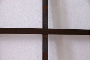 和製アンティーク　和モダンなガラス戸(引き戸、格子戸)4枚セット