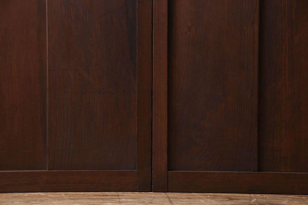 和製アンティーク　和モダンなガラス戸(引き戸、格子戸)4枚セット