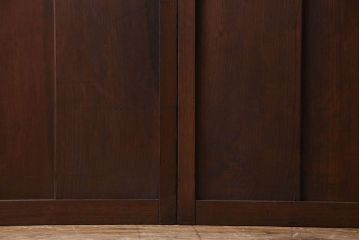 和製アンティーク　和モダンなガラス戸(引き戸、格子戸)4枚セット