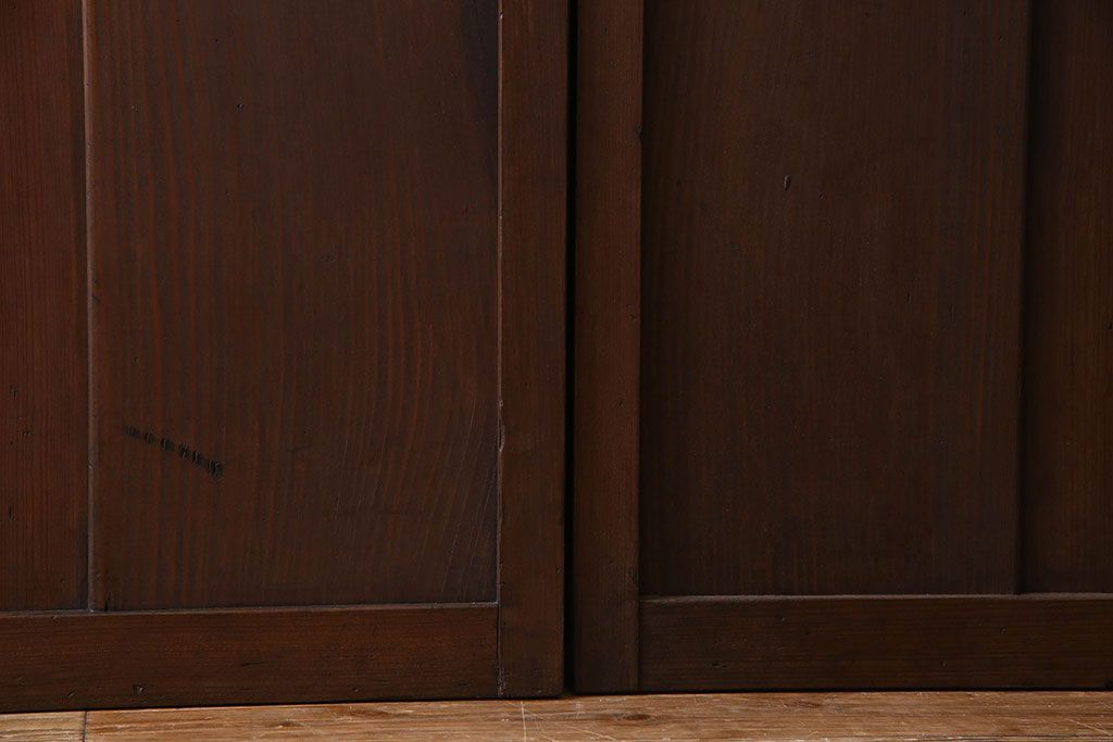 和製アンティーク　和モダンなガラス戸(引き戸、格子戸)4枚セット