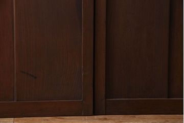 和製アンティーク　和モダンなガラス戸(引き戸、格子戸)4枚セット