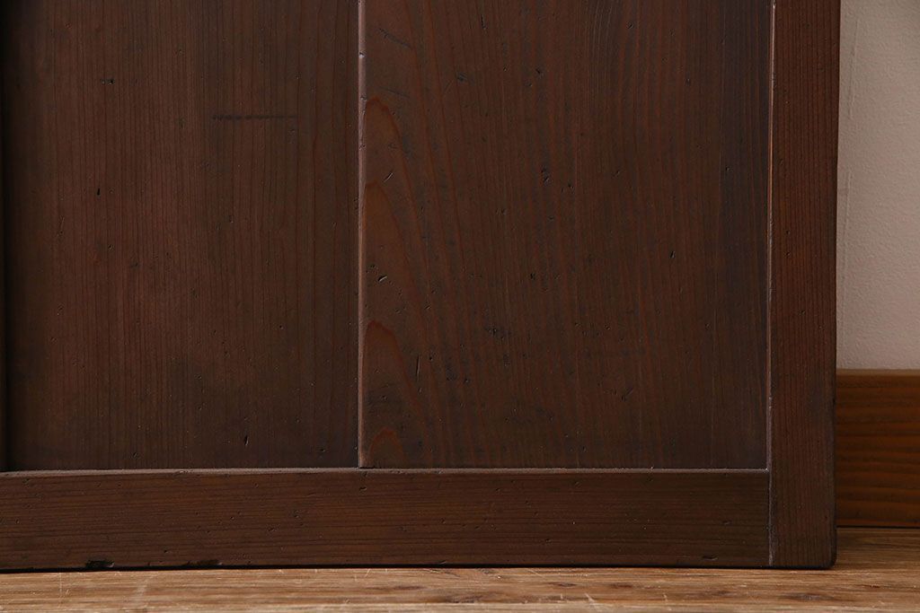 和製アンティーク　和モダンなガラス戸(引き戸、格子戸)4枚セット