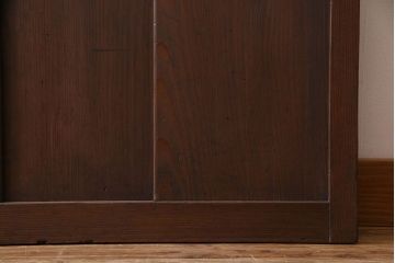 和製アンティーク　和モダンなガラス戸(引き戸、格子戸)4枚セット