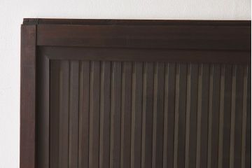 和製アンティーク　細かな格子が美しい　ガラス入り格子戸(引き戸、ガラス戸)(1)