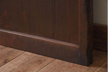 和製アンティーク　細かな格子が美しい　ガラス入り格子戸(引き戸、ガラス戸)(1)